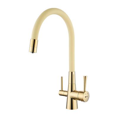 смеситель кухня LEMARK Comfort с подключением к фильтру с питьевой водой LM3075G-Beige