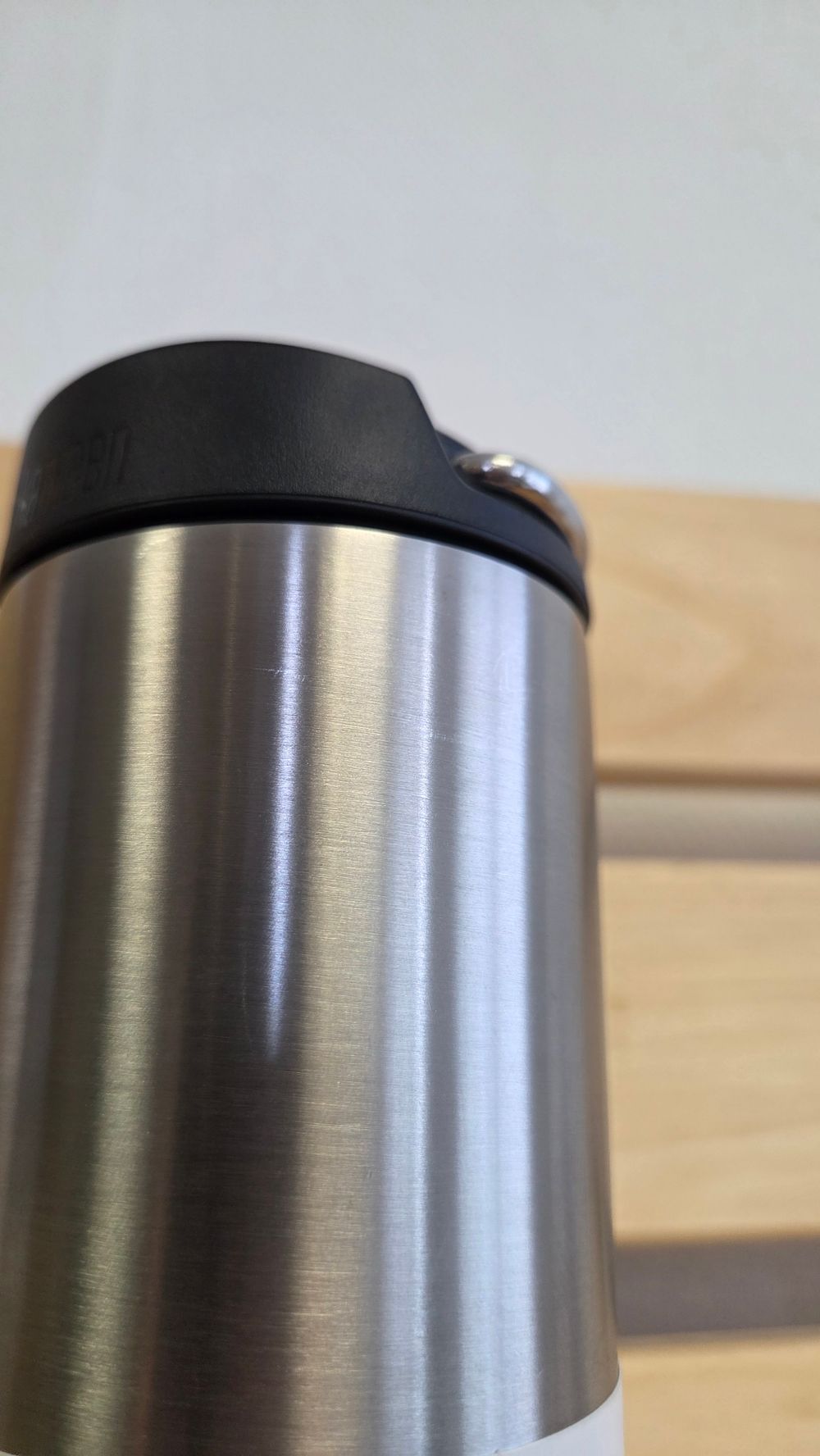 Термокружка Klean Kanteen TKWide Cafe Cap 16oz (473 мл) Brushed Stainless (витринный образец, потертости)