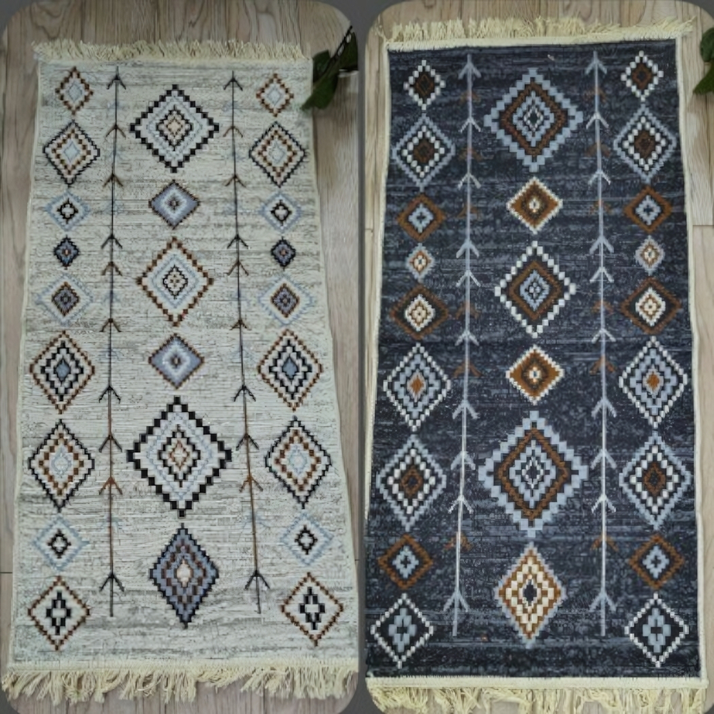 Коврик интерьерный с бахромой VOSTOK 60*90 (двухсторонний)