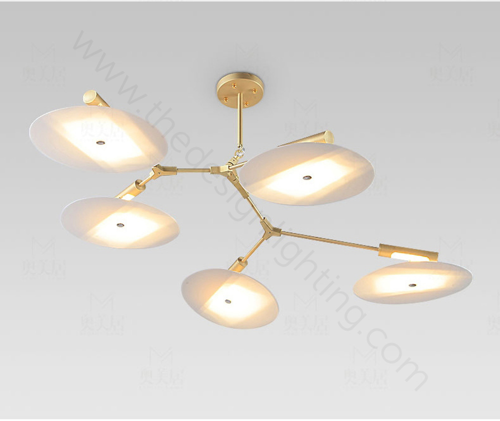 Ceiling design lamp  Branching Discs by Lindsey Adelman (9 lampshades,  Black)