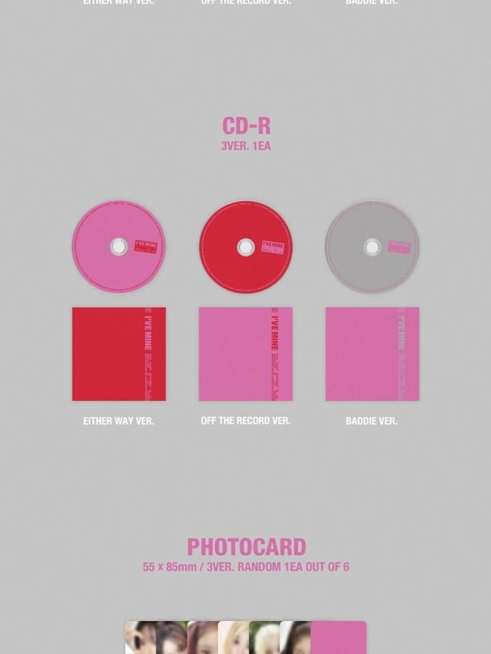 Альбом IVE - I'VE MINE 1st EP Album 4 Version SET