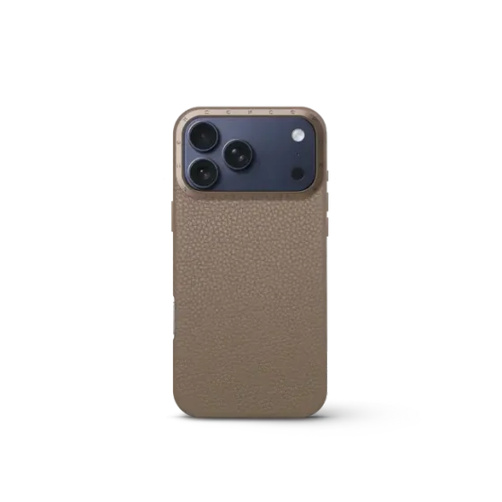Чехол для iPhone 17 - Зернистая кожа - бежевый