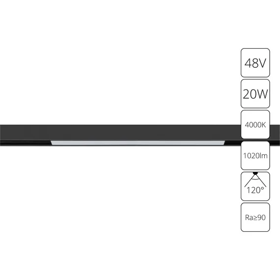 Трековый светильник Linea A4663PL-1BK Arte Lamp