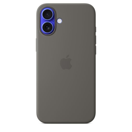 Силиконовый чехол Apple для iPhone 16 с MagSafe серый камень