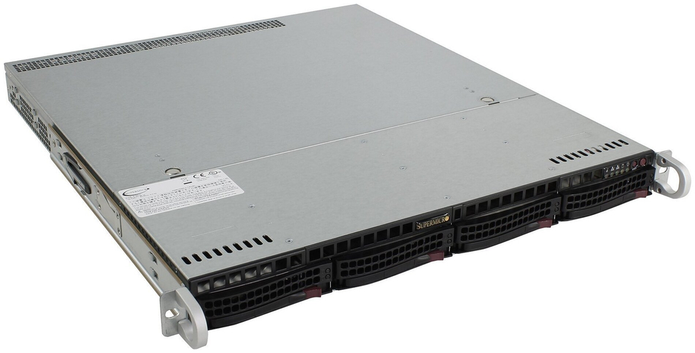 Сервер Supermicro A+ Server 1014S-WTRT без процессора/без ОЗУ/без накопителей/количество отсеков 3.5" hot swap: 4/2 x 500 Вт/LAN 10 Гбит/c
