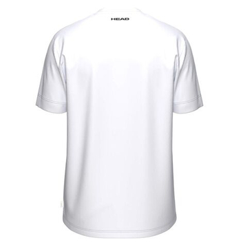 Футболка для мальчика теннисная Head Boys Topspin - white/royal/tourquoise