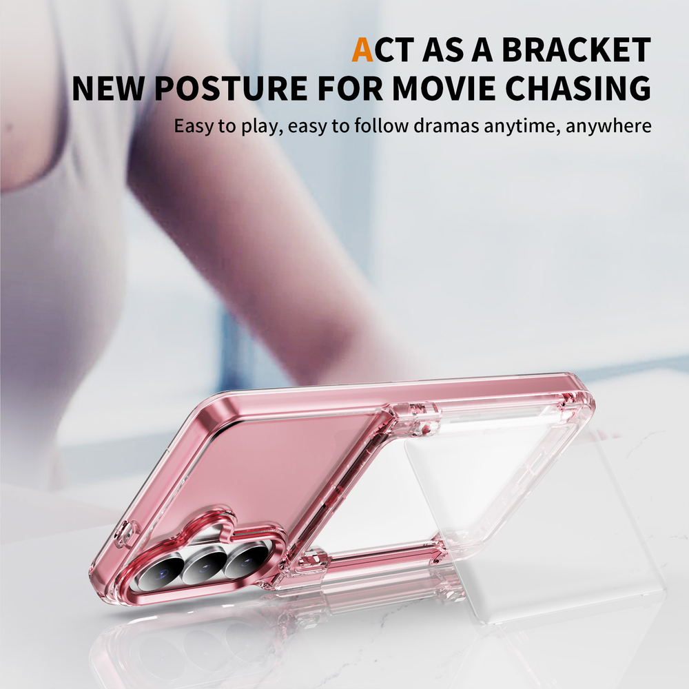 Прозрачный чехол Lumen Case с подставкой 2‑в‑1 и отделением для карт: Samsung Galaxy S25+