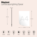 Грунтовый светодиодный светильник Maytoni Spear O441FL-L1GF3K
