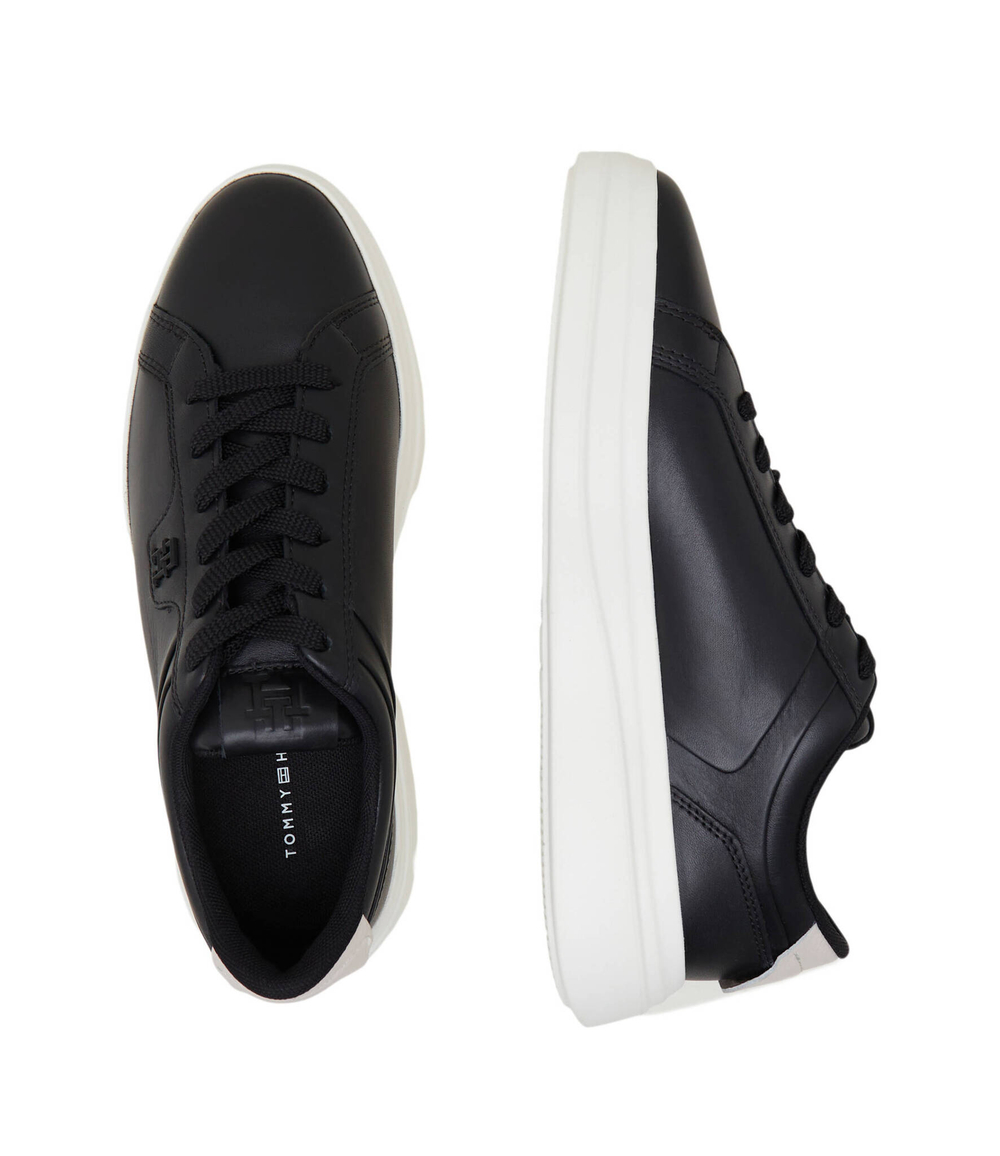 Кожаные кроссовки pointy court Tommy Hilfiger - черный(FW0FW07460)
