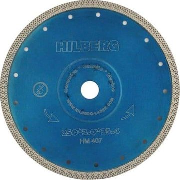 Диск алмазный отрезной Турбо Ультратонкий Х-тип (250х25.4/22.23 мм) Hilberg