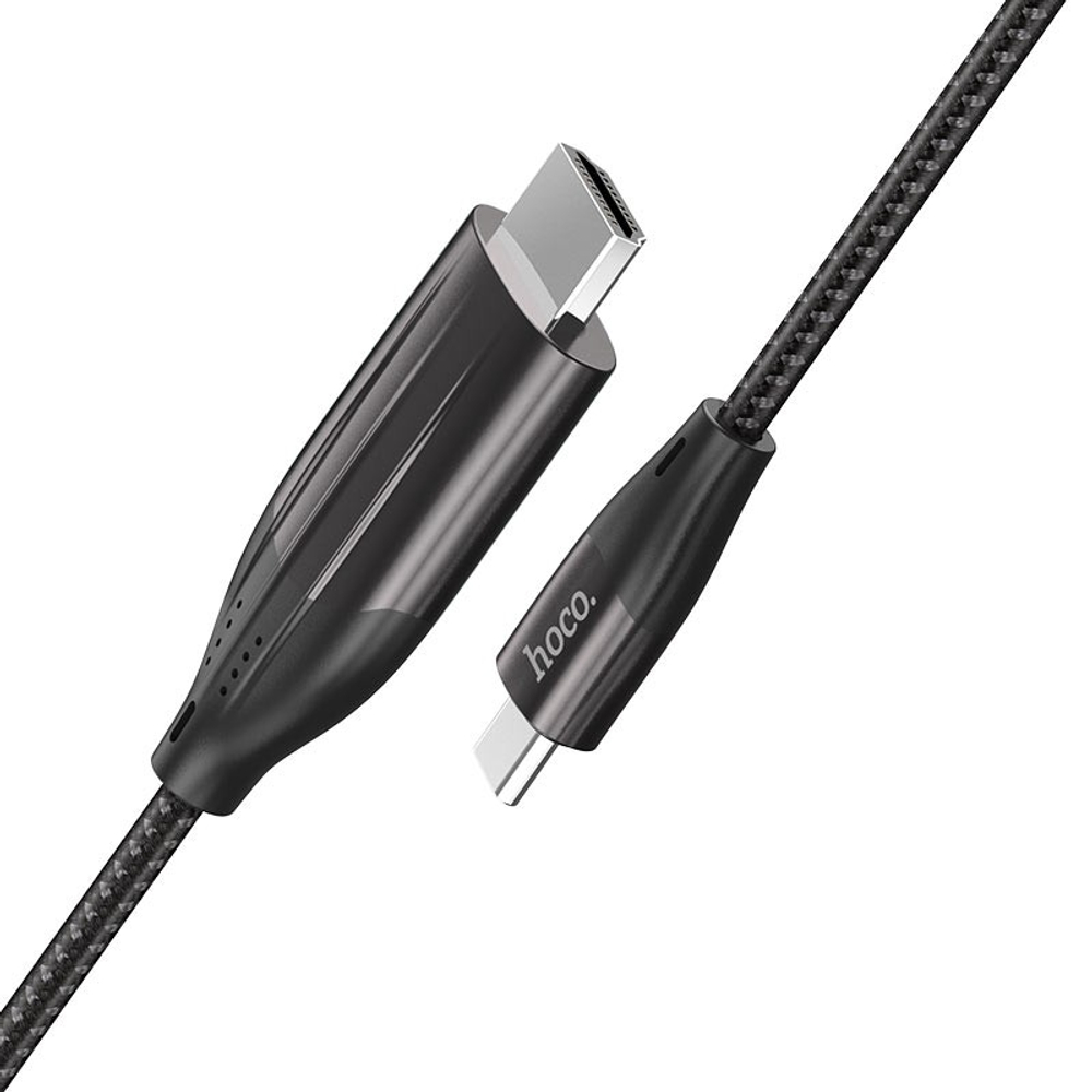 Кабель-переходник Hoco UA16 Type-C (папа) на HDMI 4K (папа) 2м чёрный