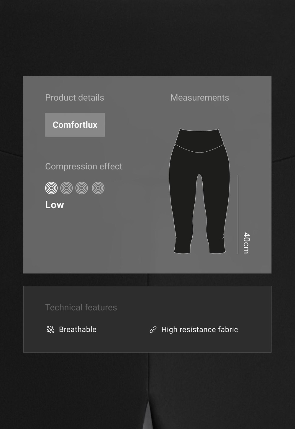 OYSHO Легинсы капри Compressive Core Control с высокой посадкой длиной 40 см, черный