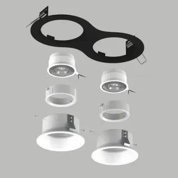 Светильник точечный 2*GU5.3 D6270606WMOD черный/белый Domino Lightstar