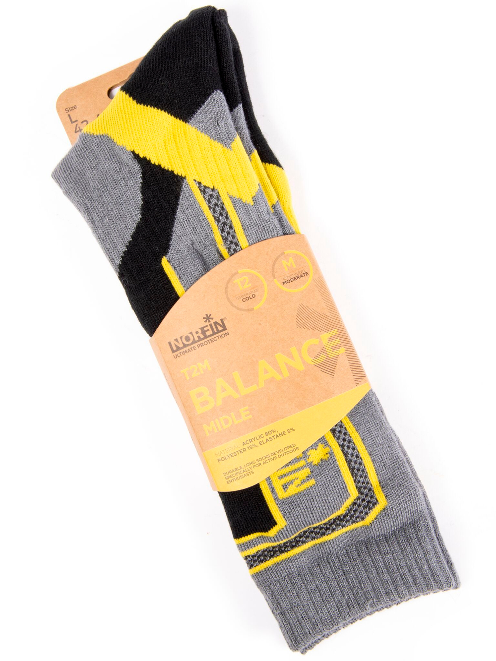 Носки Norfin T2P BALANCE WOOL р.(38-40) S