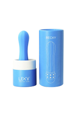 Синий вибратор Becky - 11,5 см. (Цвет: синий)