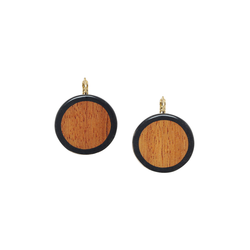 Серьги Nature Bijoux, Cannelle, с рогом и деревом байонг, NB26.1-12-90612 (коричневый)
