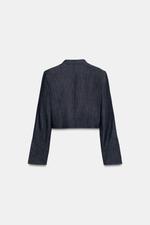 УКОРОЧЕННЫЙ ЖАКЕТ С КРУЖЕВНЫМИ ВСТАВКАМИ — ZARA