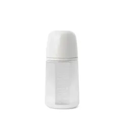Силиконовая бутылочка Suavinex Colour Essence для детского питания, с соской из силикона 240 мл Белая