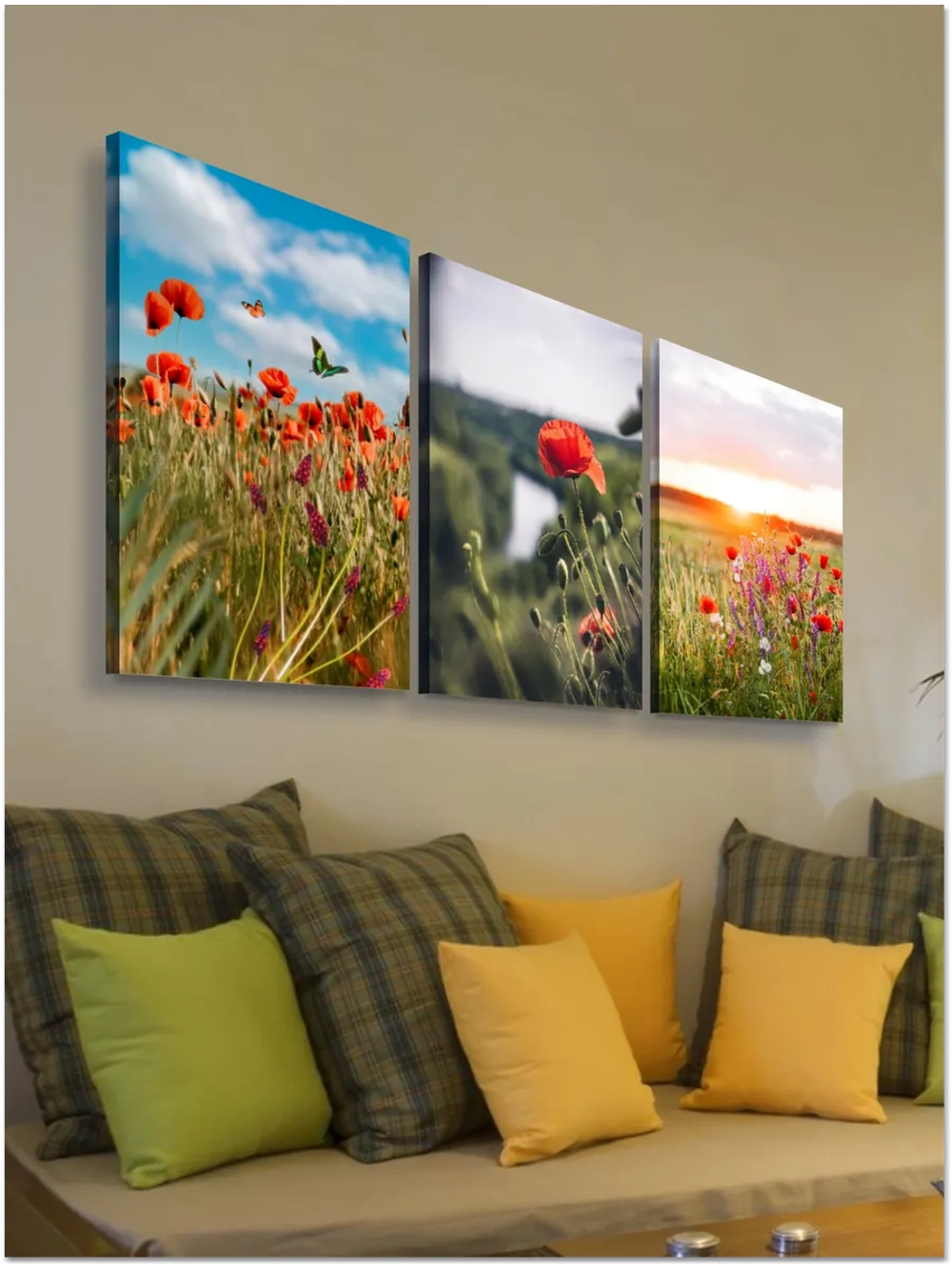 Картина Алые сияния модульная 50x70см 3шт.