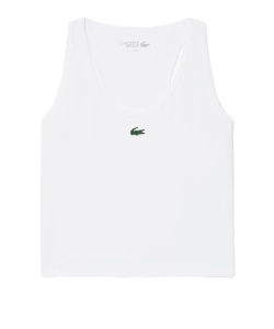 Женский топ теннисный Lacoste Sport Ultra Dry UV Protect - white