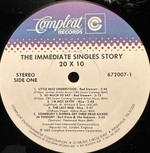 Сборник The Immediate Singles Story/20 X 10 - A Compleat Collection 2LP (США 1985г.)