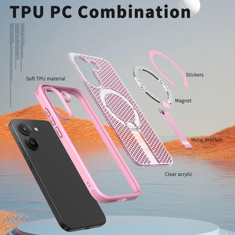 Прозрачный чехол Mesh Pro Magnetic Case для Poco X8 Pro 5G