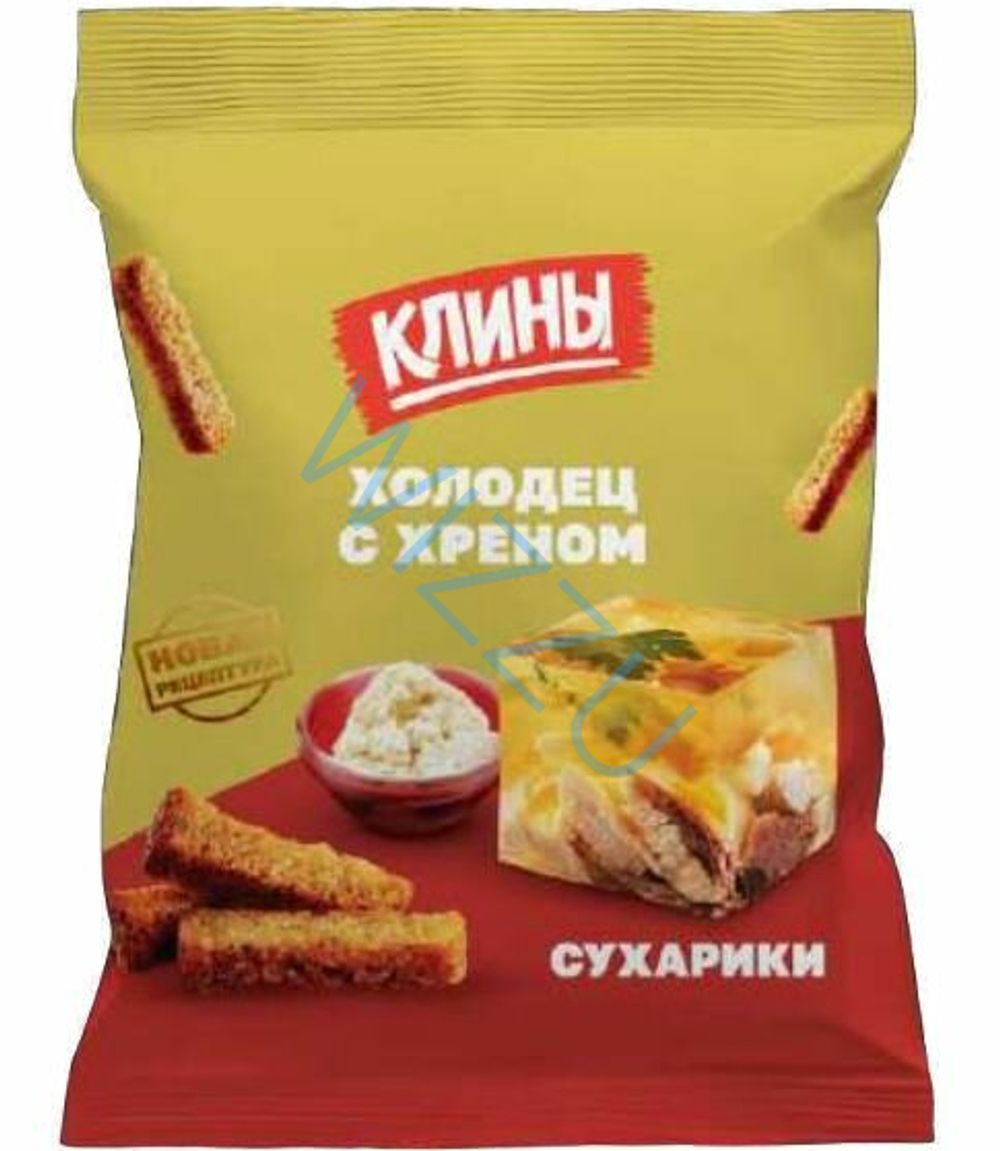Сухарики "Клины" Холодец с хреном 100гр