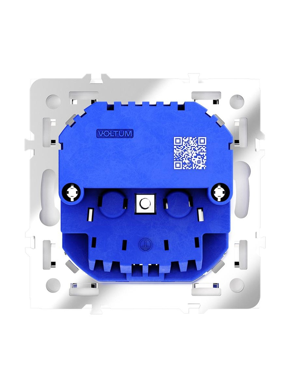 Розетка 1-м СП S70 16А с USB A+A с заземл. защ. шторки механизм бел. глянцевый Voltum VLS040401
