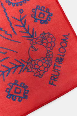ZARA - FRUIT OF THE LOOM™ ШАРФ-БАНДАНА С ПРИНТОМ, КРАСНЫЙ