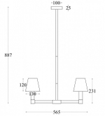 Люстра на штанге Maytoni Tet-a-tet MOD104PL-05B