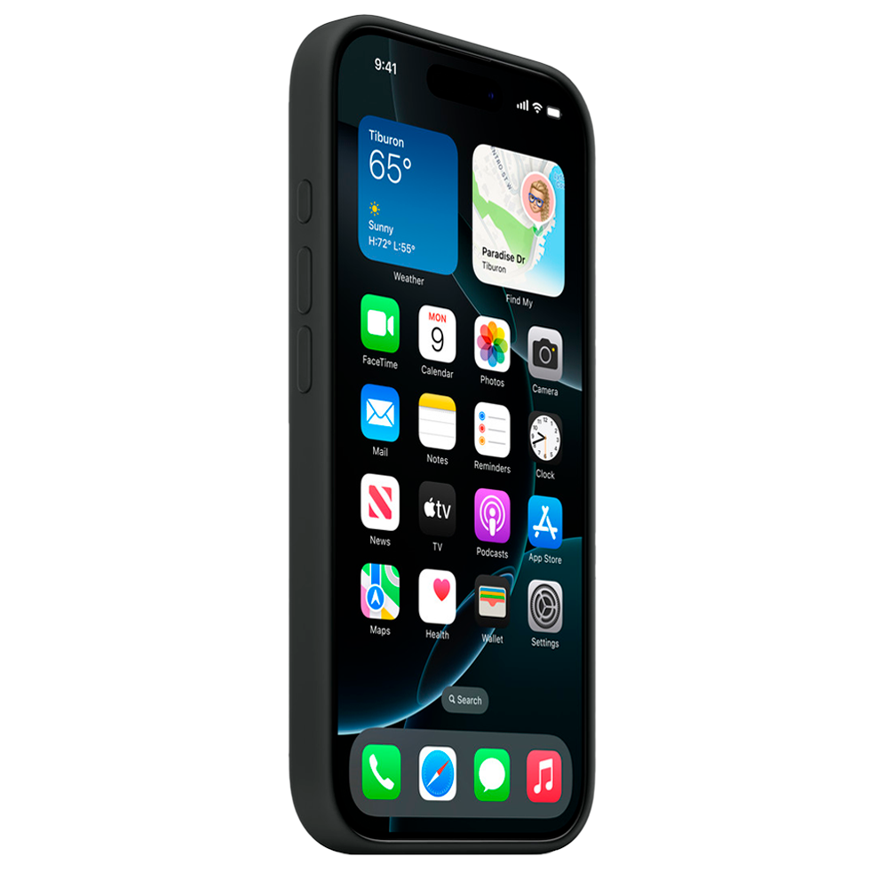 Силиконовый чехол с поддержкой MagSafe Apple Silicone Case для iPhone 16 Pro Max, Black (Черный)