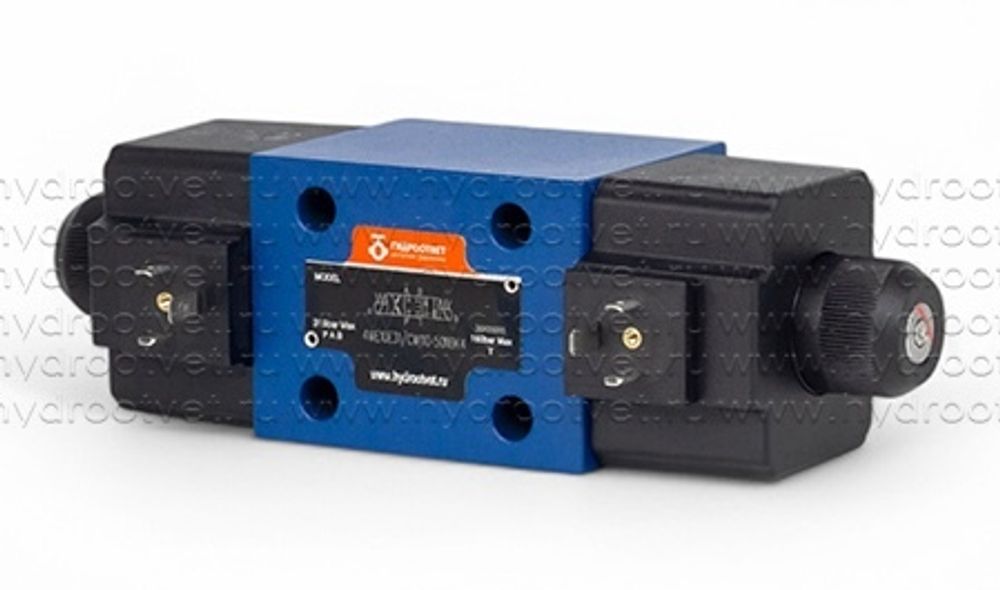 4WE10E31/CW110-50N9K4 - Гидрораспределитель золотниковый Ду 10 с электроуправлением W110, схема E (44), возврат - пружинный
