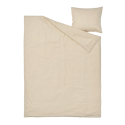 IKEA DOFTAKLEJA  (ИКЕА ДОФТАКЛЕЯ)  -  Пододеяльник и наволочка - бежевый/белый 150x200/50x60 см