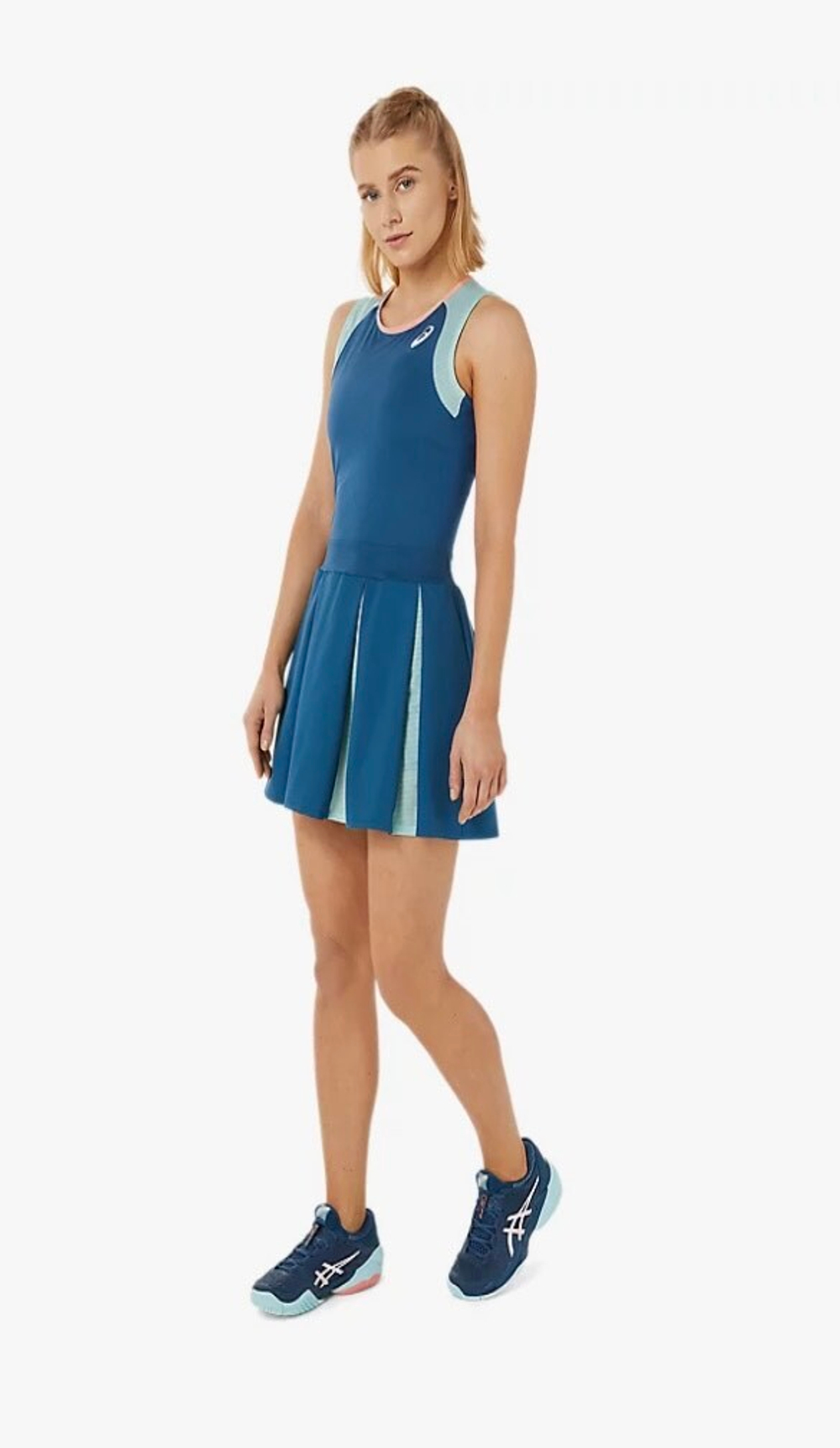 ASICS, MATCH DRESS, LIGHT INDIGO, WOMEN, M