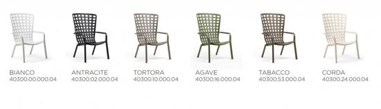 Лаунж-кресло пластиковое Folio Nardi цвет тортора