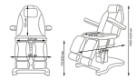Педикюрное кресло Шарм-03 (Элегия-3В), 3 мотора, Голубой