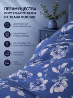 Пододеяльник 175х210 2-спальный Поплин Хлопок Гуси на зеленом фоне