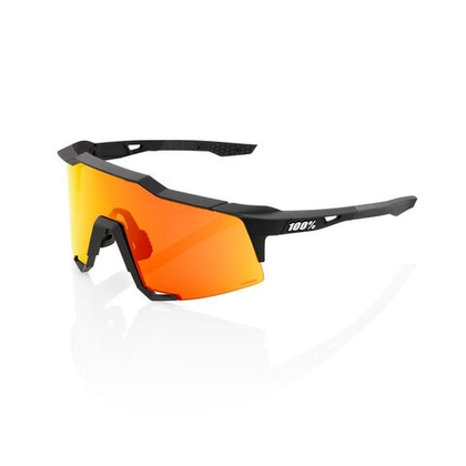 Спортивные очки 100% SPEEDCRAFT Soft Tact Black - HiPER Red Mirror Lens