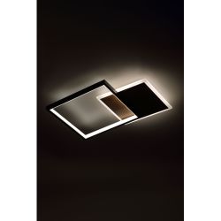 Светильник потолочный светодиодный ЭРА Модерн Ferre CLL-1-60-RC BK+Wood с ДУ 3K-6,5К черный-дерево | Светильники SPB-6 с ДУ