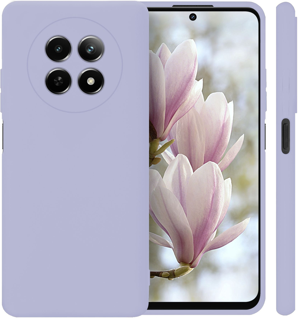 Мягкий Soft Touch чехол из силикона для REALME 12 5G с бархатной подкладкой
