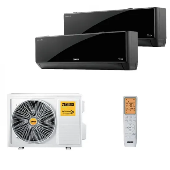 Мультисплит система на 2 комнаты Zanussi ZACS/I-09 HB-BLACK FMI2/N8/In +ZACS/I-12 HB-BLACK FMI2/N8/In / ZACO/I-18 H2 FMI2/N8/Out