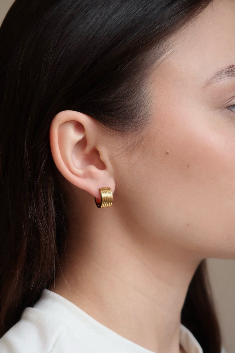 Серьги minimalism gold