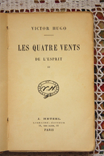"Les quatre vents de lesprit  (Четыре ветра духа)". Victor Hugo  (Виктор Гюго).  - антикварное издание