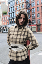 РУБАШКА В КЛЕТКУ С ЗАКЛЕПКАМИ — ZARA