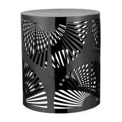 Подставка фуршетная стойка d 21 см h25,5 см круглая Black перфорация металл P.L. Hotelware