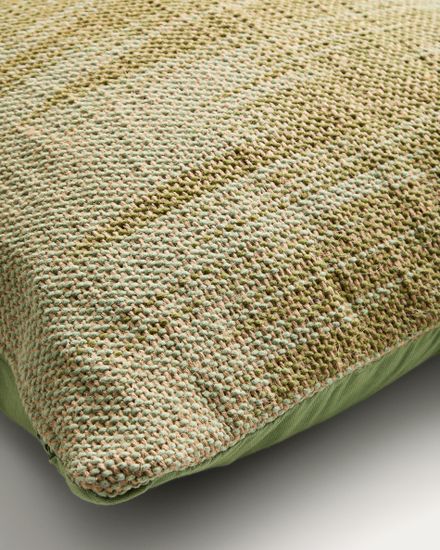 Чехол для подушки Liroda из джута с зеленым узором икат, 50 x 50 см