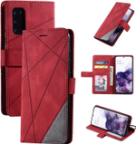 Дизайнерский чехол-книжка из кожи для SAMSUNG GALAXY S20 FE с отделом для наличных, 3 слотами для карт и подставкой