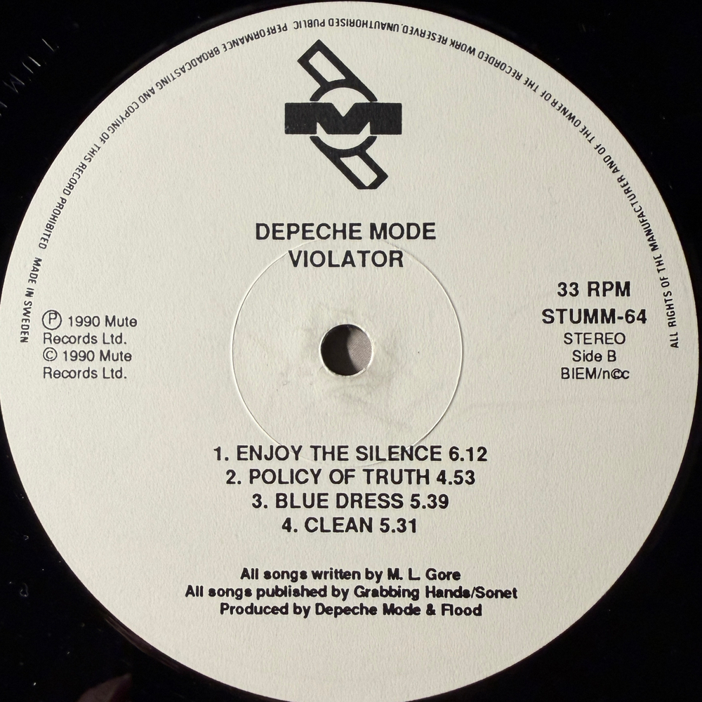 Depeche Mode ‎– Violator (Швеция 1990г.)