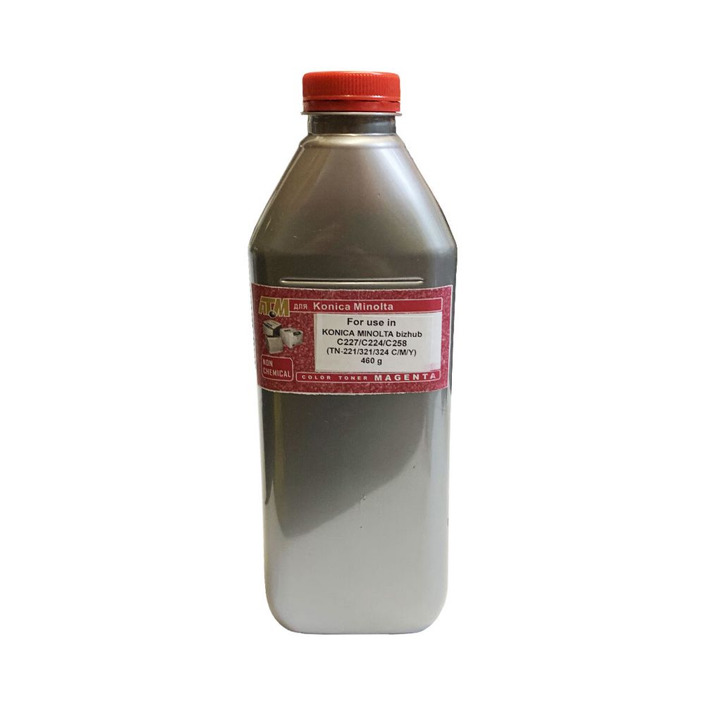 Тонер для KONICA MINOLTA Bizhub C227/C224/C258 (TN-221M/TN-321M/ TN-324M) (460г,NonChem) пурпурный Silver ATM