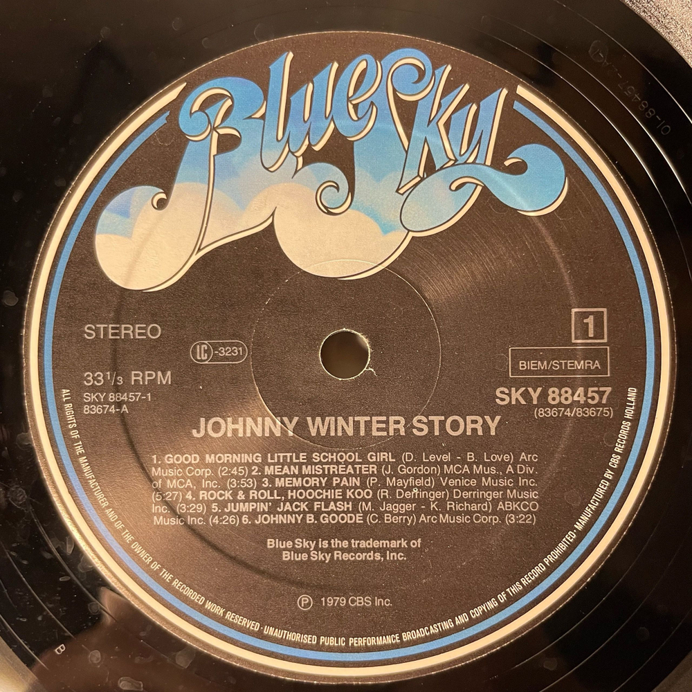 Винтажная виниловая пластинка LP Johnny Winter, Johnny Winter Story (69 To 78) (Нидерланды 1980)